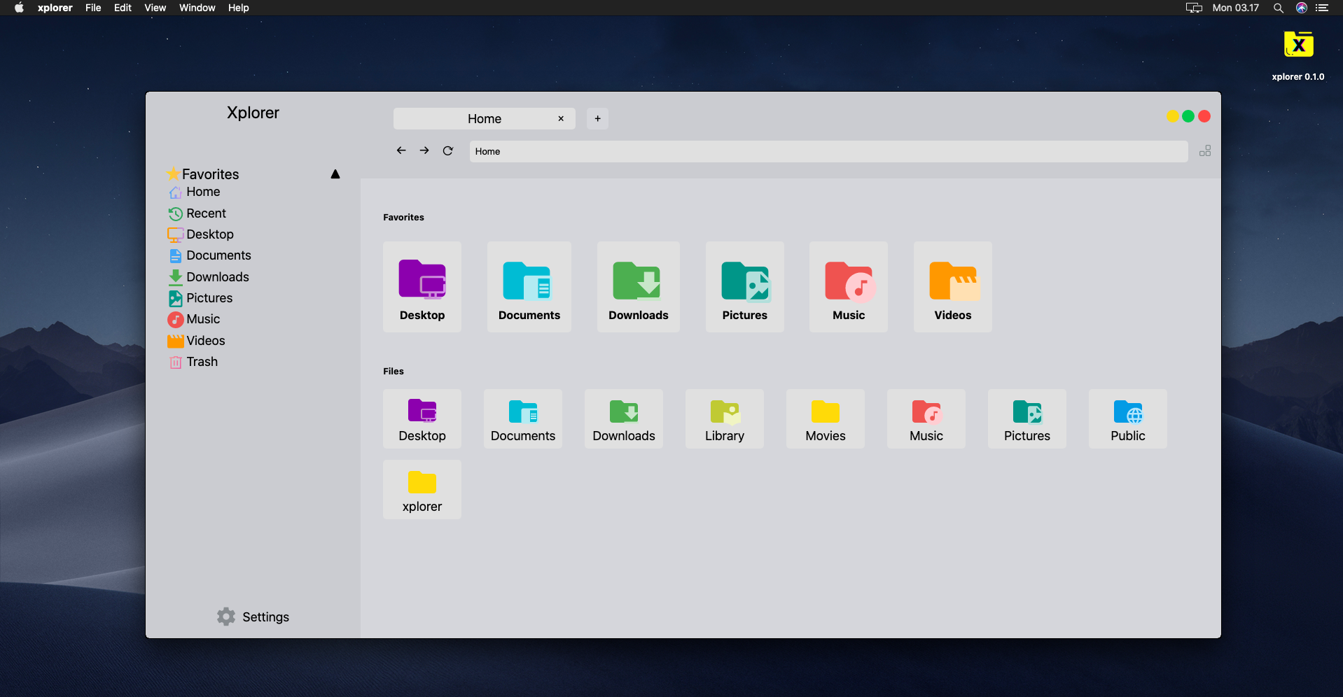 Xplorer on macOS